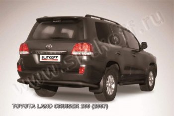 11 099 р. Защита задняя Slitkoff Toyota Land Cruiser 200 дорестайлинг (2007-2012) (Цвет: серебристый)  с доставкой в г. Тамбов. Увеличить фотографию 1