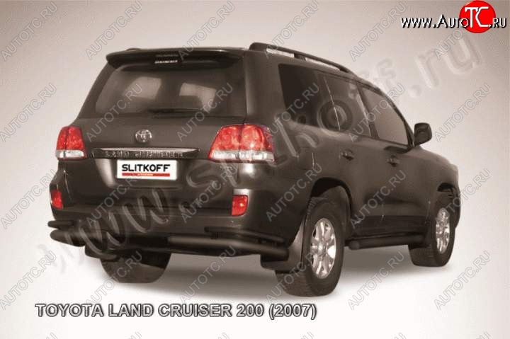 10 399 р. Уголки d76+d42 двойные Toyota Land Cruiser 200 дорестайлинг (2007-2012) (Цвет: серебристый)  с доставкой в г. Тамбов