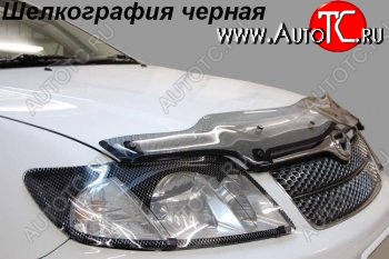 2 399 р. Защита фар CA-Plastic  Toyota Land Cruiser  200 (2007-2012) дорестайлинг (Шелкография черная)  с доставкой в г. Тамбов