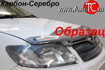 2 399 р. Защита фар CA-Plastic  Toyota Land Cruiser  200 (2007-2012) дорестайлинг (Шелкография карбон-серебро)  с доставкой в г. Тамбов