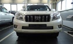 Сетка на бампер Russtal (хром) Toyota (Тойота) Land Cruiser Prado (Лэнд)  J150 (2009-2013) J150 дорестайлинг