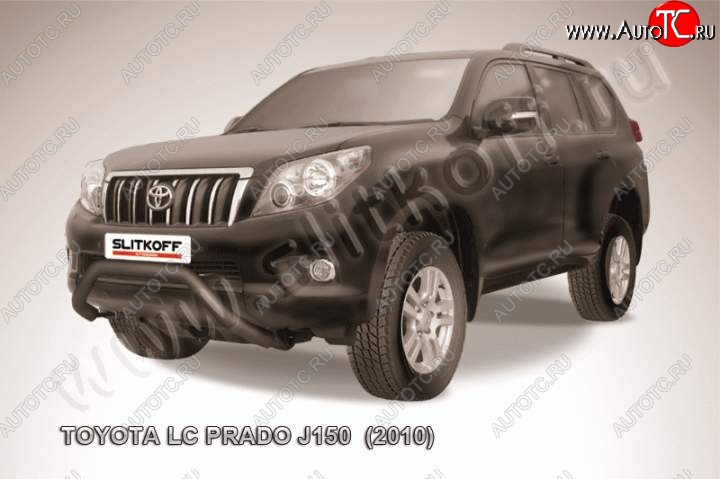 19 999 р. Кенгурятник d76 низкий мини  Toyota Land Cruiser Prado  J150 (2009-2013) дорестайлинг (Цвет: серебристый)  с доставкой в г. Тамбов