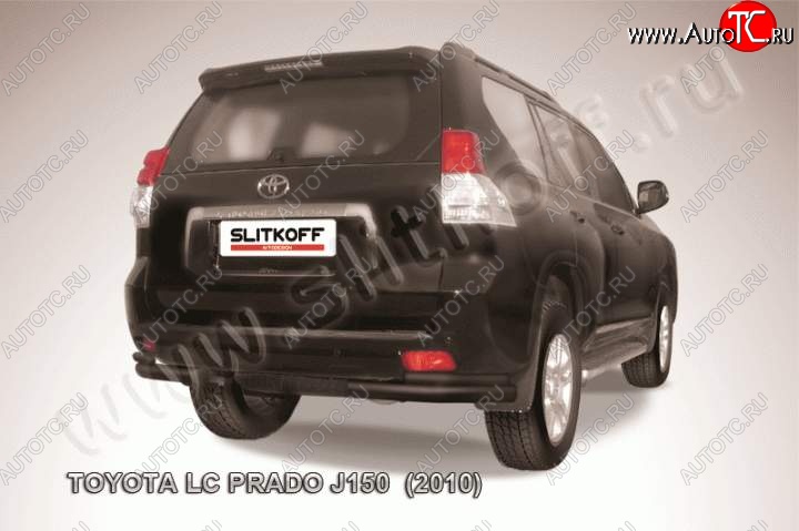 10 199 р. Уголки d76+d42 двойные Toyota Land Cruiser Prado J150 дорестайлинг (2009-2013) (Цвет: серебристый)  с доставкой в г. Тамбов