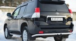 16 999 р. Одинарная защита заднего бампера из трубы диаметром 63 мм SLITKOFF Toyota Land Cruiser Prado J150 дорестайлинг (2009-2013)  с доставкой в г. Тамбов. Увеличить фотографию 4