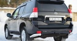 10 549 р. Защита заднего бампера (Ø76 мм уголки, нержавейка) SLITKOFF  Toyota Land Cruiser Prado  J150 (2009-2013) дорестайлинг  с доставкой в г. Тамбов. Увеличить фотографию 4