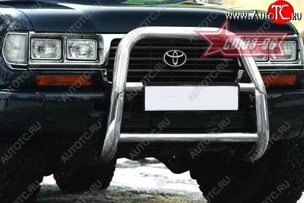 21 329 р. Защита переднего бампера под штатную лебедку Souz-96 (d76) Toyota Land Cruiser 80 (1989-1997)  с доставкой в г. Тамбов