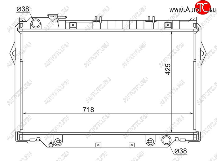 11 599 р. Радиатор двигателя SAT  Toyota Land Cruiser  80 (1989-1997)  с доставкой в г. Тамбов