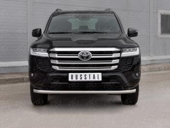 Защита переднего бампера (Ø63 мм, нержавейка) Russtal Toyota Land Cruiser J300 дорестайлинг (2021-2024)