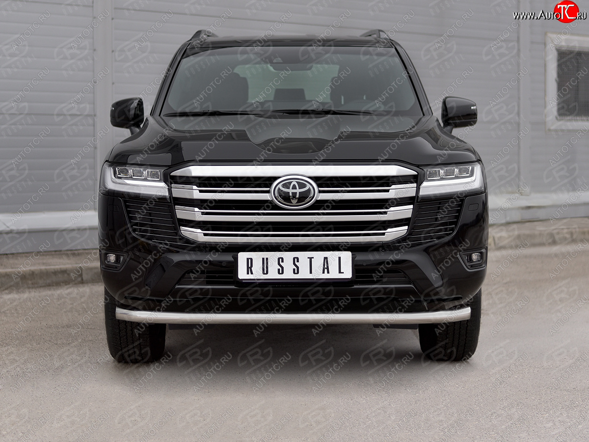 13 999 р. Защита переднего бампера (Ø63 мм, нержавейка) Russtal Toyota Land Cruiser J300 дорестайлинг (2021-2024)  с доставкой в г. Тамбов