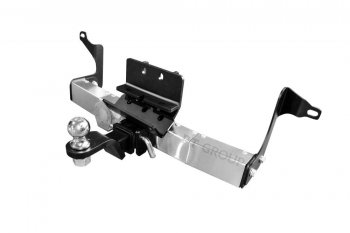 Фаркоп Petroil Tuning (съемный квадрат) Toyota (Тойота) Land Cruiser (Лэнд)  J300 (2021-2025) J300 дорестайлинг (с нержавеющей накладкой)