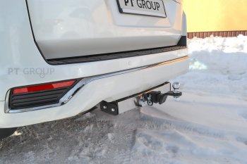 16 519 р. Фаркоп Petroil Tuning (съемный квадрат)  Toyota Land Cruiser  J300 (2021-2025) дорестайлинг (с нержавеющей накладкой)  с доставкой в г. Тамбов. Увеличить фотографию 5