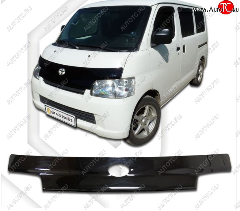 2 149 р. Дефлектор капота CA-Plastiс  Toyota LiteAce  S400 (2008-2020) (Classic черный, Без надписи)  с доставкой в г. Тамбов