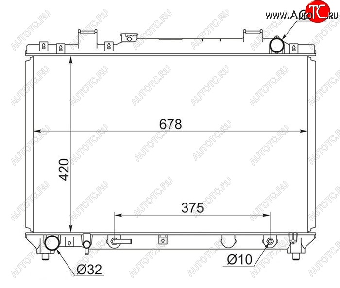 7 749 р. Радиатор двигателя SAT  Toyota Noah  1 (2001-2004) дорестайлинг  с доставкой в г. Тамбов