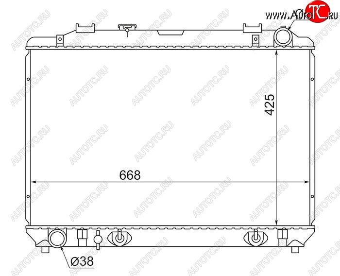 7 849 р. Радиатор двигателя SAT Toyota Noah 1 дорестайлинг (2001-2004)  с доставкой в г. Тамбов