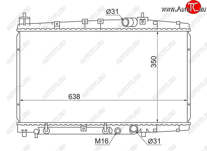 10 449 р. Радиатор двигателя SAT Toyota Probox (2002-2014)  с доставкой в г. Тамбов