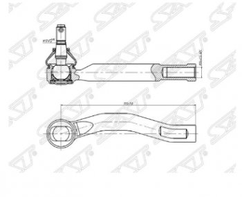 Правый наконечник рулевой тяги SAT Toyota Ractis (2005-2010)