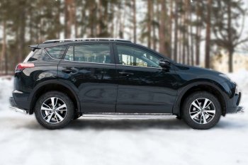 30 799 р. Широкая защита порогов с трубой диаметром 42 мм SLITKOFF v3  Toyota RAV4  XA40 (2015-2019) 5 дв. рестайлинг  с доставкой в г. Тамбов. Увеличить фотографию 2