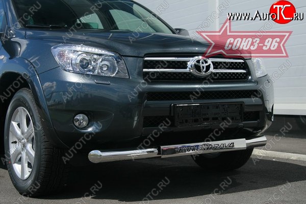 15 479 р. Защита переднего бампера одинарная Souz-96 (d76) Toyota RAV4 XA305 5 дв. дорестайлинг (2005-2009)  с доставкой в г. Тамбов