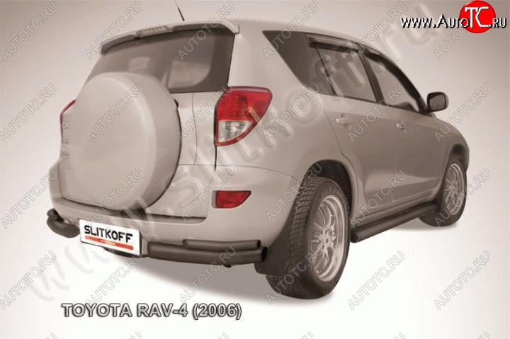 7 399 р. Уголки d76+d42 двойные  Toyota RAV4  XA305 (2005-2009) 5 дв. дорестайлинг (Цвет: серебристый)  с доставкой в г. Тамбов