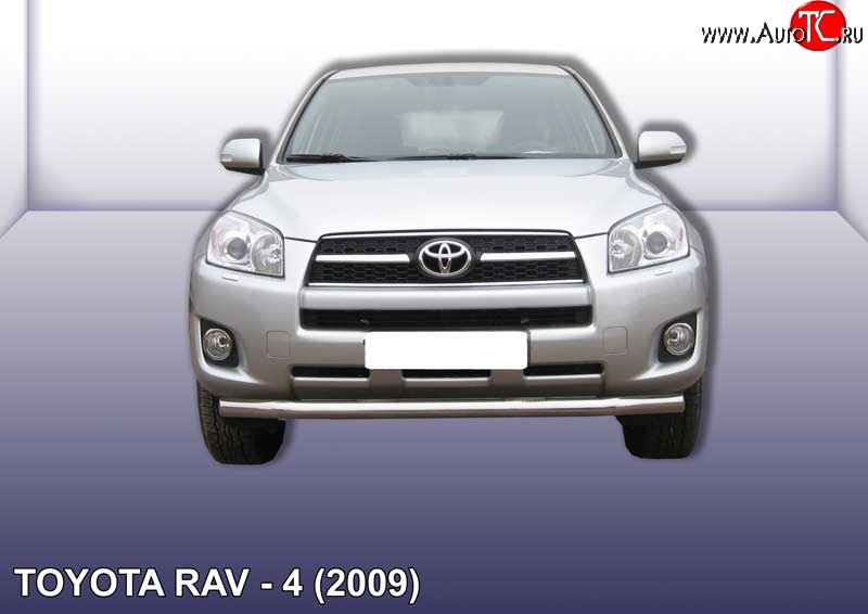 10 549 р. Одинарная защита переднего бампера диаметром 76 мм Slitkoff Toyota RAV4 XA30 5 дв. 1-ый рестайлинг (2008-2010) (Цвет: нержавеющая полированная сталь)  с доставкой в г. Тамбов