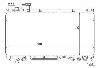 Радиатор двигателя SAT Toyota RAV4 XA10 3 дв. дорестайлинг (1994-1997)