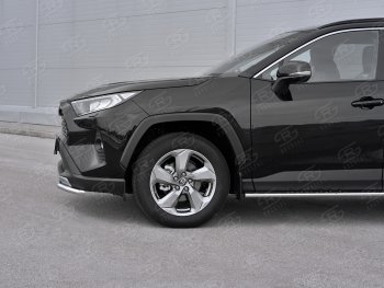 11 999 р. Защита переднего бампера (Ø42 мм, нержавейка) Russtal Toyota RAV4 XA50 5 дв. дорестайлинг (2018-2024)  с доставкой в г. Тамбов. Увеличить фотографию 4