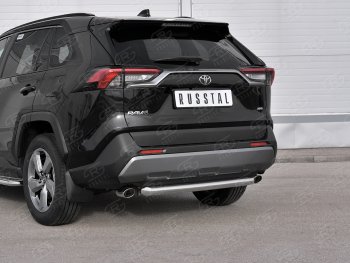 13 249 р. Защита заднего бампера (Ø63 мм, нержавейка) SLITKOFF  Toyota RAV4  XA50 (2018-2025) 5 дв. дорестайлинг  с доставкой в г. Тамбов. Увеличить фотографию 2