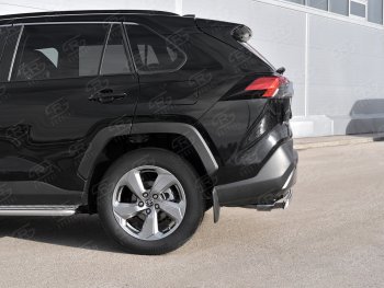 15 999 р. Защита заднего бампера (Ø75х42 мм, нержавейка) Russtal Toyota RAV4 XA50 5 дв. дорестайлинг (2018-2024)  с доставкой в г. Тамбов. Увеличить фотографию 4