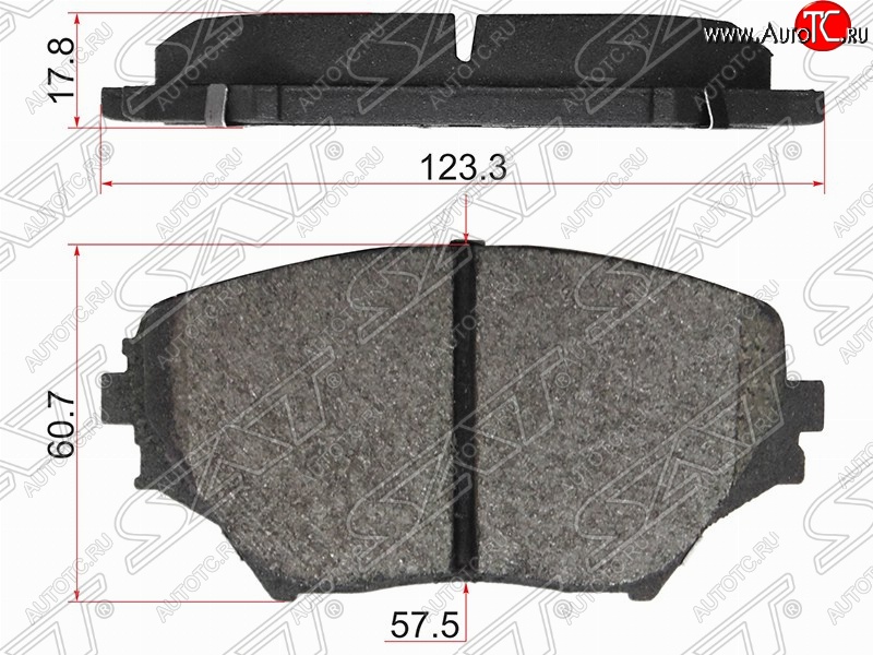 1 459 р. Колодки тормозные (передние) SAT Toyota RAV4 CA20 3 дв. дорестайлинг (2000-2003)  с доставкой в г. Тамбов