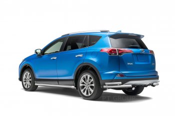 26 239 р. Защита порогов из трубы Ø63 Petroil Tuning  Toyota RAV4  XA40 (2012-2019) 5 дв. дорестайлинг, 5 дв. рестайлинг (Нержавеющая полированная сталь)  с доставкой в г. Тамбов. Увеличить фотографию 2