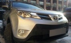 1 469 р. Сетка верхнего воздухозаборника переднего бампера Russtal Toyota RAV4 XA40 5 дв. дорестайлинг (2012-2015) (черная)  с доставкой в г. Тамбов. Увеличить фотографию 2