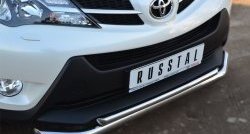 16 999 р. Защита переднего бампера (2 трубыØ63 и 42 мм, нержавейка) Russtal Toyota RAV4 XA40 5 дв. дорестайлинг (2012-2015)  с доставкой в г. Тамбов. Увеличить фотографию 3