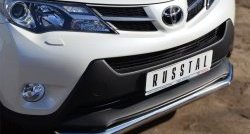 12 499 р. Одинарная защита переднего бампера диаметром 63 мм Russtal Toyota RAV4 XA40 5 дв. дорестайлинг (2012-2015)  с доставкой в г. Тамбов. Увеличить фотографию 2