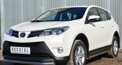 12 499 р. Одинарная защита переднего бампера диаметром 63 мм Russtal Toyota RAV4 XA40 5 дв. дорестайлинг (2012-2015)  с доставкой в г. Тамбов. Увеличить фотографию 4