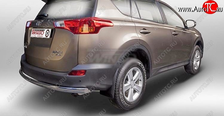 12 499 р. Защита заднего бампера WINBO (Ø76 мм, нержавейка)  Toyota RAV4  XA40 (2012-2015) 5 дв. дорестайлинг  с доставкой в г. Тамбов