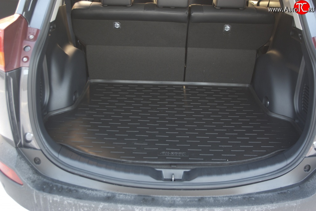 1 569 р. Коврик в багажник (докатка, ровный пол) Aileron (полиуретан)  Toyota RAV4  XA40 (2012-2015) 5 дв. дорестайлинг  с доставкой в г. Тамбов