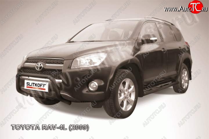 13 349 р. Кенгурятник d57 низкий Toyota RAV4 XA30 5 дв. удлиненный 1-ый рестайлинг (2009-2010) (Цвет: серебристый)  с доставкой в г. Тамбов