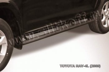 8 749 р. Защита порогов Slitkoff  Toyota RAV4  XA30 (2003-2010) 5 дв. удлиненный дорестайлинг, 5 дв. удлиненный 1-ый рестайлинг (Цвет: серебристый)  с доставкой в г. Тамбов. Увеличить фотографию 1