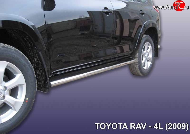 12 499 р. Защита порогов из круглой трубы диаметром 57 мм Slitkoff  Toyota RAV4  XA30 (2003-2010) 5 дв. удлиненный дорестайлинг, 5 дв. удлиненный 1-ый рестайлинг (Цвет: нержавеющая полированная сталь)  с доставкой в г. Тамбов