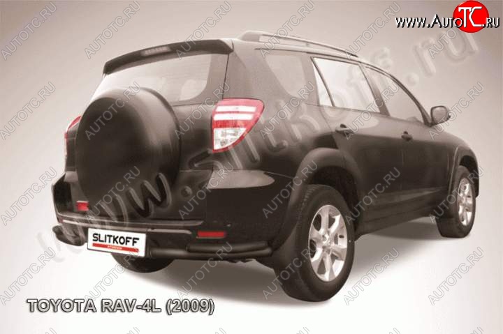 5 599 р. Уголки d57+d42 двойные Toyota RAV4 XA30 5 дв. удлиненный 1-ый рестайлинг (2009-2010) (Цвет: серебристый)  с доставкой в г. Тамбов