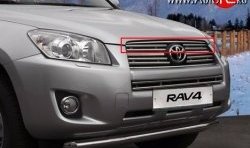 7 799 р. Декоративные вставки решетки радиатора Novline (верхние, двойные) Toyota RAV4 XA30 5 дв. 2-ой рестайлинг (2010-2013)  с доставкой в г. Тамбов. Увеличить фотографию 1