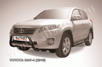 13 349 р. Кенгурятник d57 низкий  Toyota RAV4  XA30 (2010-2013) 5 дв. 2-ой рестайлинг, 5 дв. удлиненный 2-ой рестайлинг (Цвет: серебристый)  с доставкой в г. Тамбов. Увеличить фотографию 1