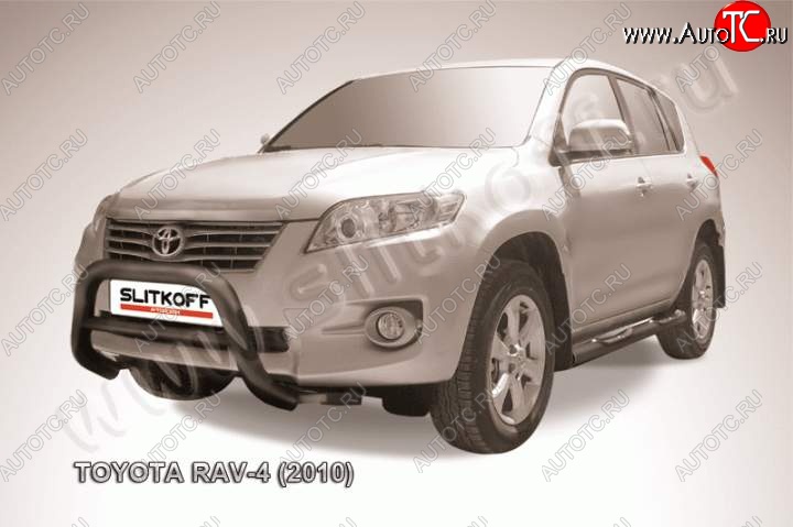 18 399 р. Кенгурятник d76 низкий Toyota RAV4 XA30 5 дв. 2-ой рестайлинг (2010-2013) (Цвет: серебристый)  с доставкой в г. Тамбов