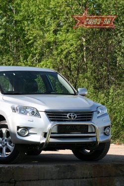 1 169 р. Защита переднего бампера Souz-96 (d60) Toyota RAV4 XA30 5 дв. удлиненный 2-ой рестайлинг (2010-2013)  с доставкой в г. Тамбов. Увеличить фотографию 1