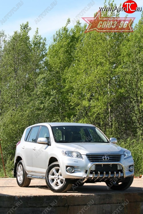 17 279 р. Защита переднего бампера Souz-96 (d60)  Toyota RAV4  XA30 (2010-2013) 5 дв. 2-ой рестайлинг, 5 дв. удлиненный 2-ой рестайлинг  с доставкой в г. Тамбов