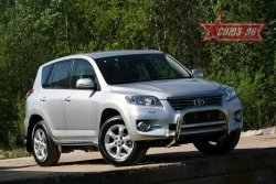 15 749 р. Защита переднего бампера Souz-96 (d76) Toyota RAV4 XA30 5 дв. удлиненный 2-ой рестайлинг (2010-2013)  с доставкой в г. Тамбов. Увеличить фотографию 1