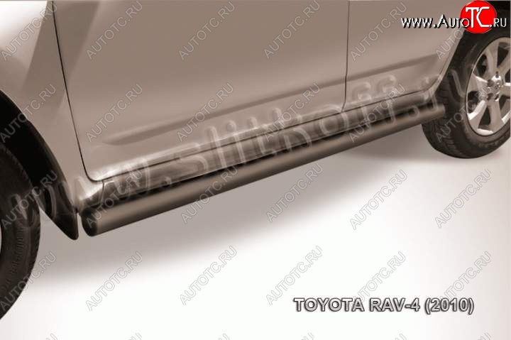 9 649 р. Защита порогов Slitkoff  Toyota RAV4  XA30 (2010-2013) 5 дв. 2-ой рестайлинг, 5 дв. удлиненный 2-ой рестайлинг (Цвет: серебристый)  с доставкой в г. Тамбов