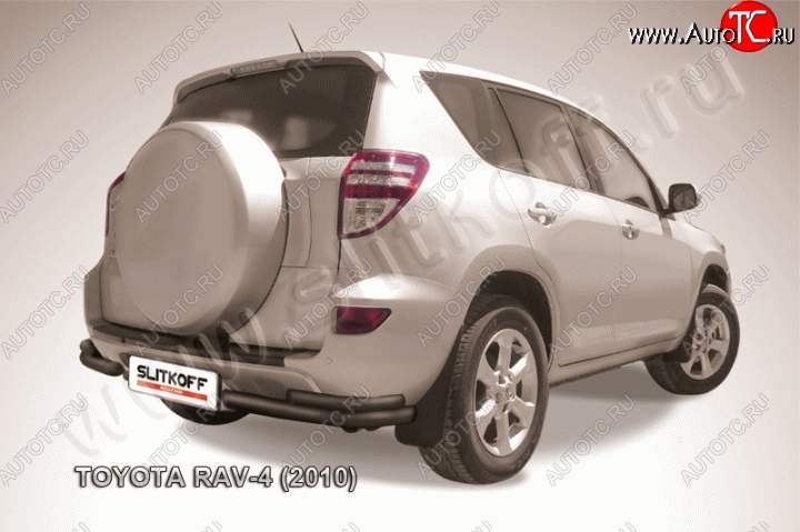 5 449 р. Уголки d57+d42 двойные Toyota RAV4 XA30 5 дв. 2-ой рестайлинг (2010-2013) (Цвет: серебристый)  с доставкой в г. Тамбов