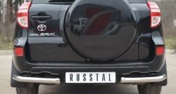 Защита заднего бампера (Ø63 мм, нержавейка) Russtal Toyota RAV4 XA30 5 дв. 2-ой рестайлинг (2010-2013)