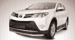 Одинарная защита переднего бампера диаметром 76 мм Slitkoff Toyota RAV4 XA40 5 дв. дорестайлинг (2012-2015)